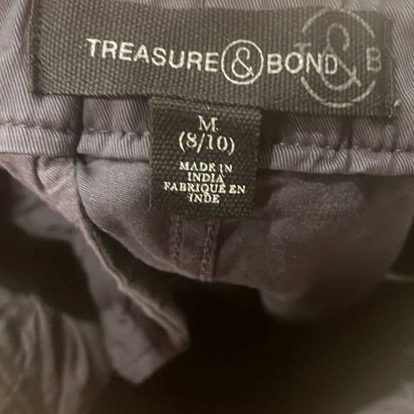 🍀Sale 4/$20 Treasure & Bond slim fit cotton pull-on pants, boys sz M (8-10) - Picture 4 of 6